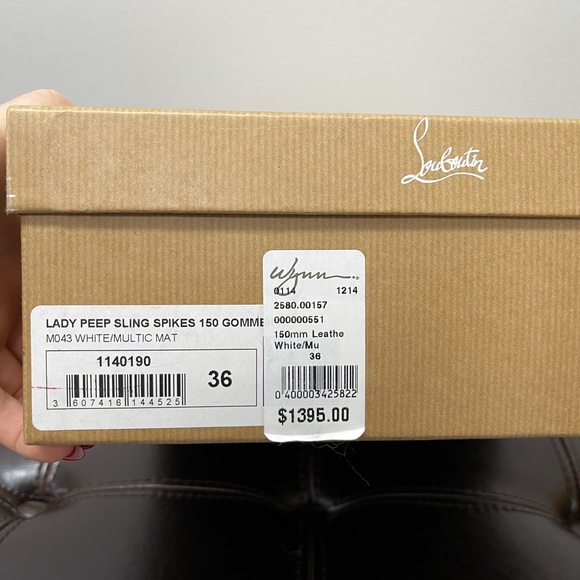***SOLD*** Christian Louboutin Lady Peep Sling Spike Pumps 36 - Picture 15 of 15